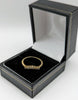 375 9CT YELLOW GOLD RING, 9 STONE TO A POINT DESIGN, SIZE O/7, 1.7G, BOXED