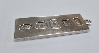 SOLID SILVER BAR PENDANTD LEYLAND
