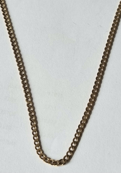 9CT GOLD FLAT CURB CHAIN