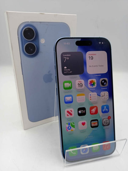 Apple iPhone 17 256GB Mist Blue Unlocked Boxed 100% Battery 0 Cycle Count **Like New**