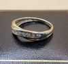 9CT  Yellow Gold Ring With Clear Stones - 1.58g - Size M - Hallamrked