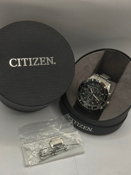 Citizen Watch Gents Stainless Steel Eco-Drive Chronograph Watch AT2121-50E