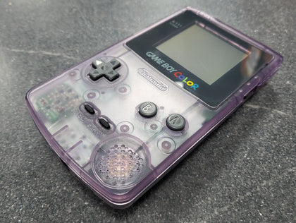Game Boy Color Console, Clear Purple - With 2 Games and Carry Case
