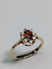 9ct Gold Ring with Red Stone - Size N