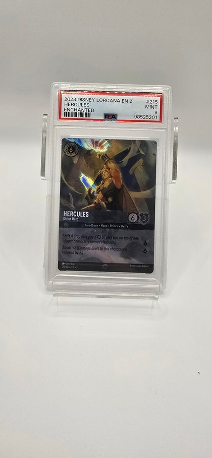 Hercules (divine Hero) 215/204 -Floodborn Disney Lorcana - PSA Grade 9 (Mint)