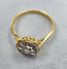 18ct Gold Diamond Daisy Ring Size "O"
