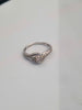 9ct White Gold Diamond Solitaire Ring - 0.15ct Dia - Size K - 1.83 Grams