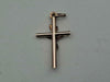 Vintage Yellow Gold Tubular Cross Crucifix Charm Pendant - 0.99 Grams
