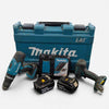 Makita DLX221ST Impact & Combi Drill Set, W/ 5.0Ah 18V Battery / 3.0Ah 18V Battery & DC18RC Charger