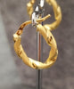 18ct Yellow Gold Oval Twisted Hoop Earrings