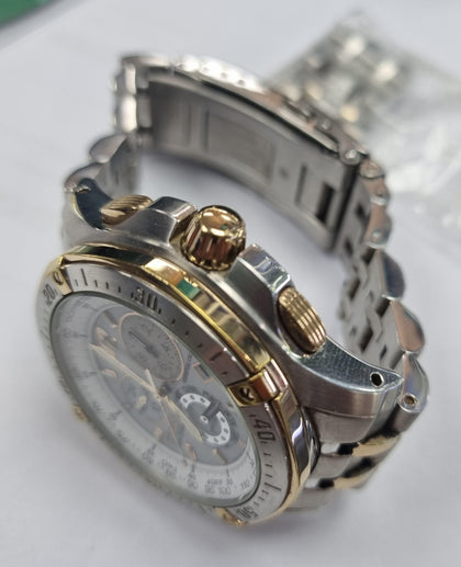 Citizen Men’s Eco drive P.Calendar Chrono Two Tone Bracelet Watch BL5376-55A