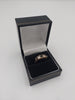 9K Gold (375) Ring, w/ Black & White Stones, Hallmarked, 2.7Grams,, Size: M - Box Included