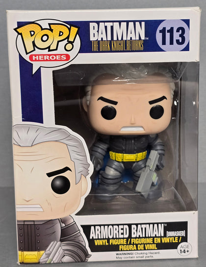 ***Collection Only*** Funko Pop Heroes Armoured Batman Unmasked #113