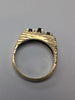 9CT GOLD RING WITH BLACK STONE & DIAMONDS PRESTON STORE