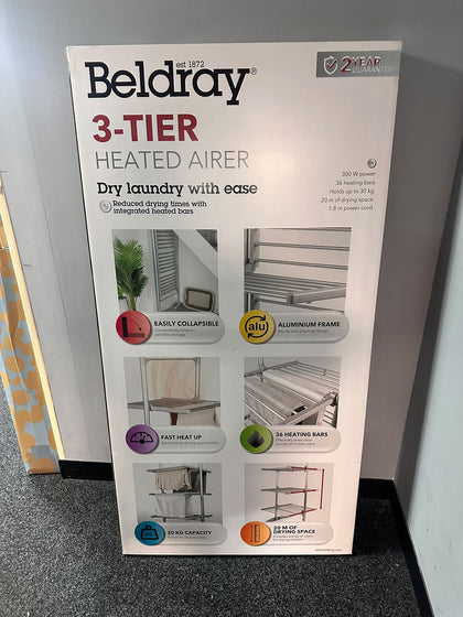 Beldray 3 Tier Heated Airer System - 300W 3 Tier Airers NEW