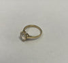 14ct Gold Ring With Clear Stone Size J 1/2