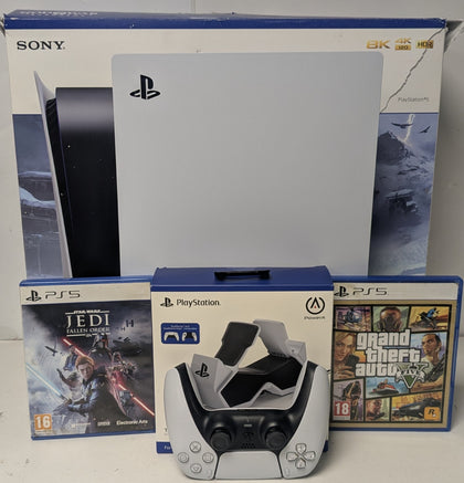 Sony Playstation 5 Disc Edition Console & 2 Games