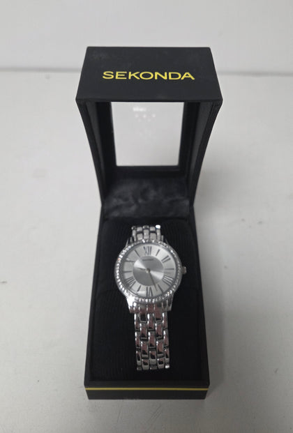 * Store Collection Only * Sekonda Charlotte Ladies Silver Bracelet Watch 40348 Boxed L:ike New