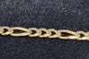 9ct Yellow Gold Figaro Link Bracelet - 5.5G - 10" - Hallmarked