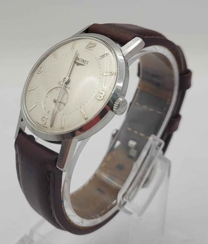 1970's Longines Automatic Movement Watch Boxed With Brown Leather Strap