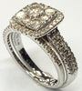 18ct white gold engagment ring & wedding ring set with Diamond size L 1/2