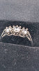 9ct White Gold Three Stone Oval Moissanite Ring - Size N - 1.41 Grams