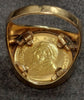 1/10th Krugerrand in 9ct Gold Ring - Size P