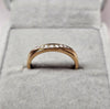 9ct Gold & Diamond Wave Ring Size P