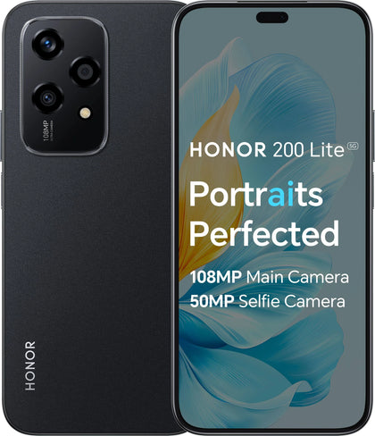 HONOR 200 LITE 256GB 5G BLACK OPEN BOX NEW LEYLAND