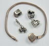 Rose Gold Pandora Bracelet + 4 Charms