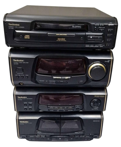 Technics SA-EH600 Stereo Stack System HiFi Separates with 2 X Speakers In Black Model No: BCD2787i