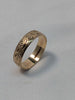 9ct Yellow Gold Gents Wedding Band Ring With Pattern - Size Q - 1.97 Grams