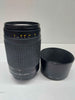 NIKON AF Nikkor 70 - 300 mm f4-5.6 G lens with hood but no caps small scratch on front edge element