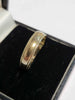 9ct Yellow Gold Patterned Edge Band Ring - Size S - 1.83g