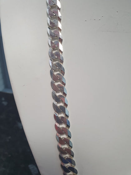 Silver Curb Link Chain - 22