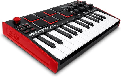 Akai Professional MPK Mini MK3 25-Key USB MIDI Keyboard Controller | Velocity-Sensitive Mini Keys, 8 MPC Pads, 8 Knobs, Software Suite Included, for B