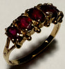 9CT Gold Ring with Pink Stones Size O 1/2
