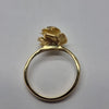 18ct Gold 0.14ct Diamond Solitaire Rose Ring S12 Clarity - Size L (RRP £1350)