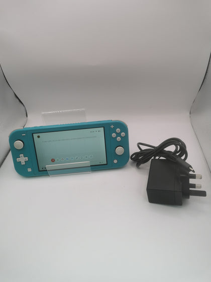 Nintendo Switch Lite Console 32GB Turquoise Unboxed with Charger scratchs on screen and Discolouration on casing