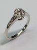 9ct White Gold Diamond Floral Ring - Size O