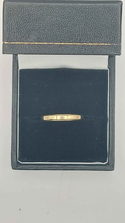 14ct yellow God ring 2.6g size n