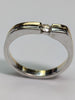 18ct  Duel White/Yellow Gold Off Set Diamond Ring