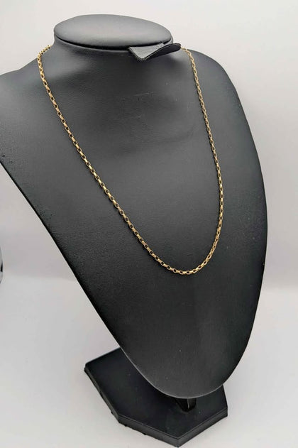 375 HALLMARKED 9CT, YELLOW GOLD, BOX LINK CHAIN, 20
