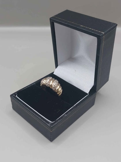9K (375 Hallmarked & Tested), Gold Diamond Ring, Weight: 3.32G, Size N
