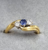 18ct GOLD & SAPPHIRE RING SIZE K LEYLAND