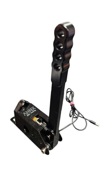 ANNX USB Handbrake,Adjustable Height,64 Bit PC Handbrake for SIM Racing Games G25/27/29 T300 T500 LFS Dirt Rally (Black) - Boxed
