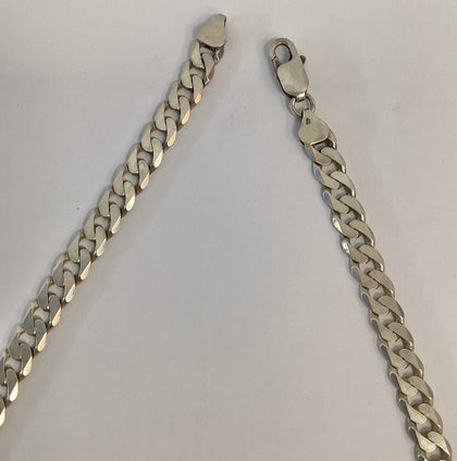 Silver Curb Chain 24”