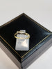 18ct Yellow Gold Ring with Clear Stones - Size M - 2.47g - Hallmarked