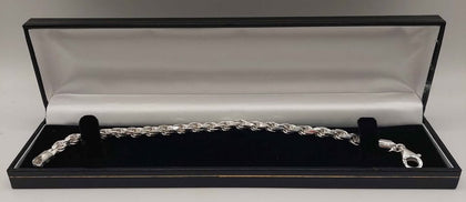 925 Silver rope stye Bracelet 22.3g 8