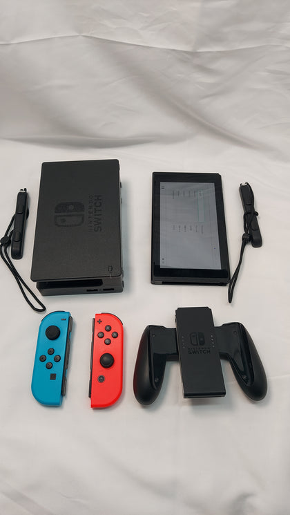 Nintendo Switch Console  Neon Red and blue console unboxed